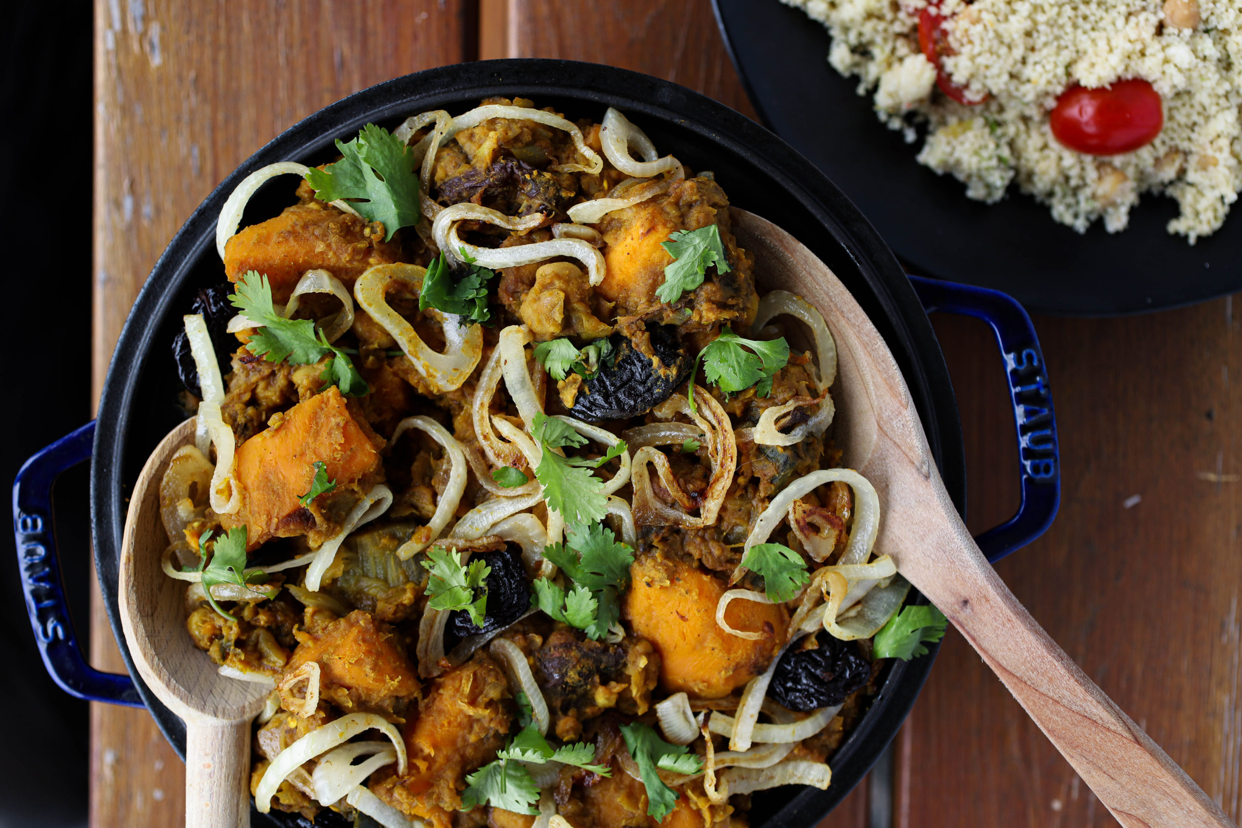 eggplant and sweet potato tagine